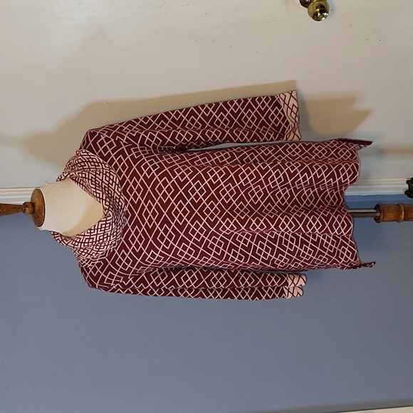 Moth Sweaters - Moth Anthropologie Cowl Neck Sweater Large Burgundy Beige EUC